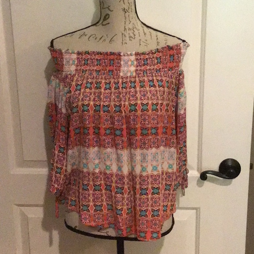 Large No Boundaries Off Shoulder Peasant Blouse